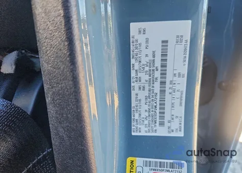 2021 Ford Bronco Base z USA, uszkodzony, nr VIN 1FMEE5DP2MLA72152